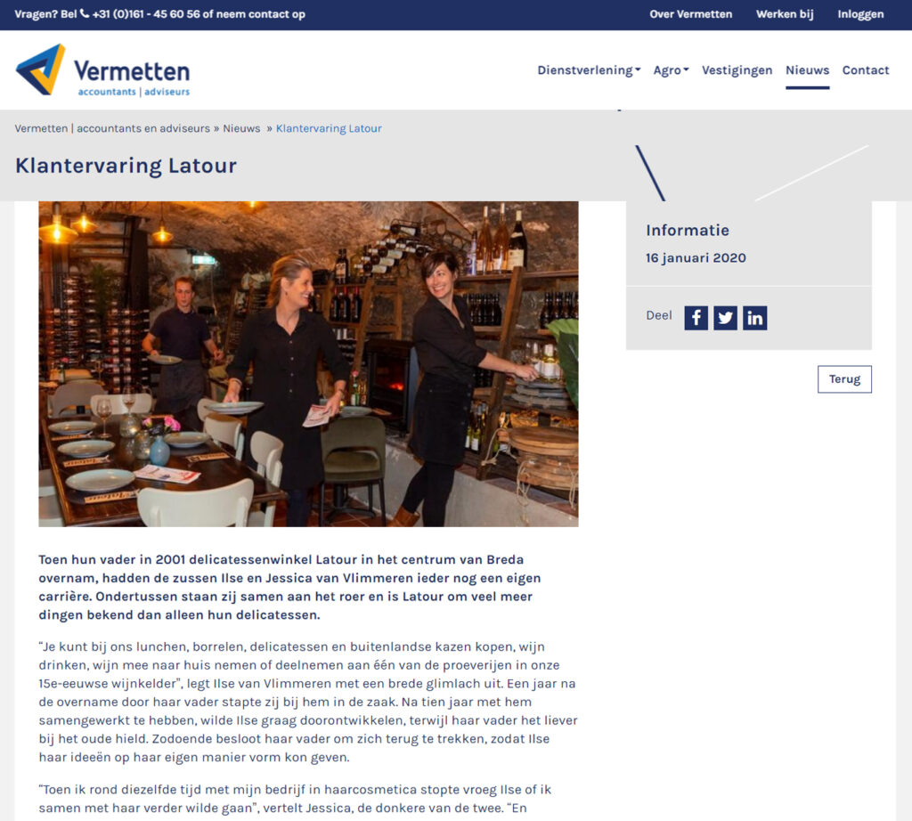 Blogs voor Vermetten over Latour Breda - Conntext